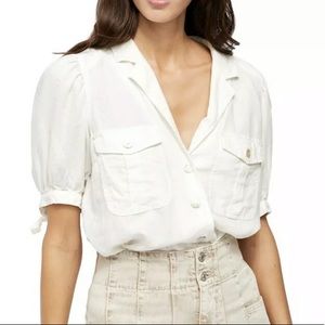NWT free people safari babe top size large ivory
